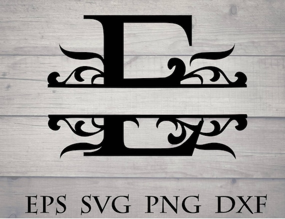 Download Split Initial Svg Split Letter E Monogram Svg Split Etsy