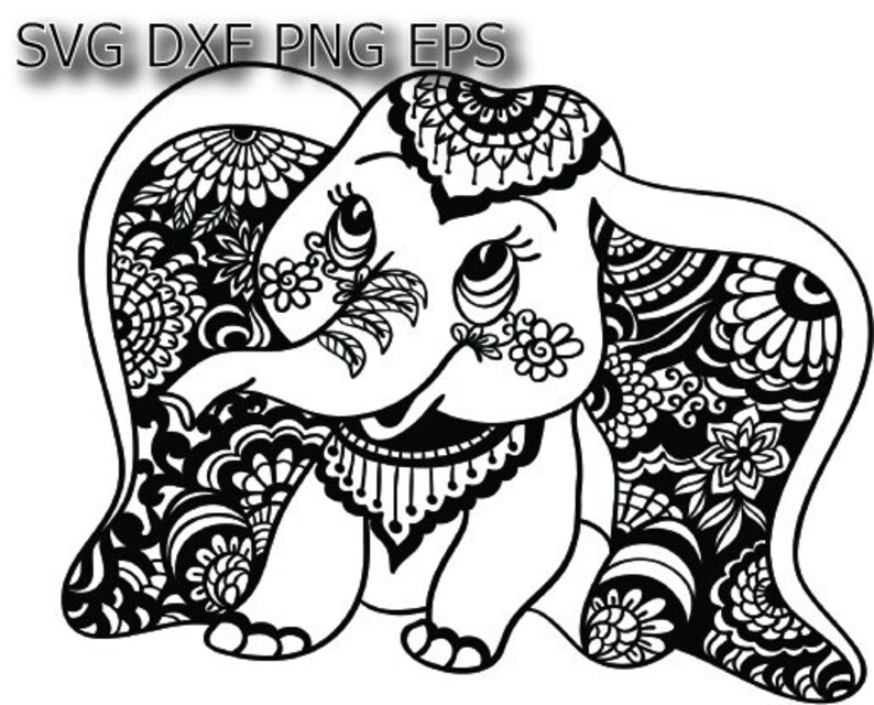 Download Multi Layered Mandala Baby Elephant Svg For Cricut - Free ...