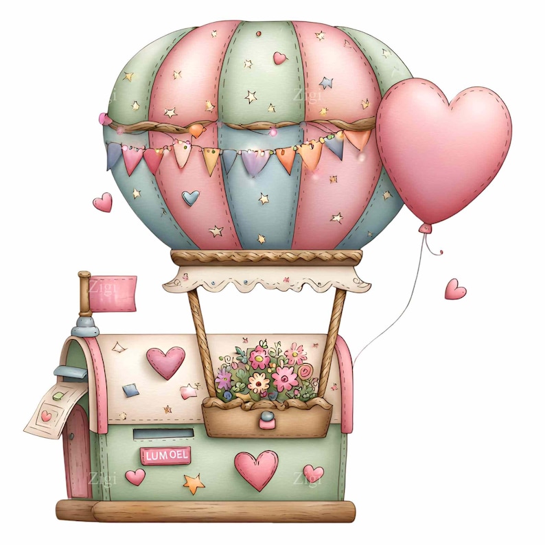 15 PNG Romantic Mailbox Clipart – Cute Love House PNG for Valentine’s ...