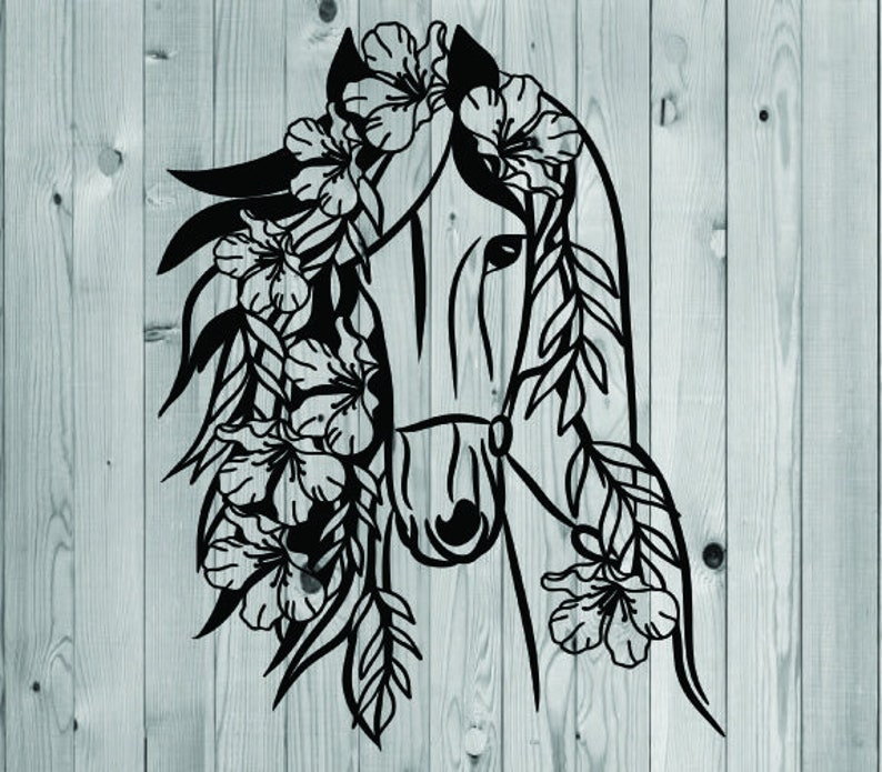 Horse mandala svg floral animal svg | Etsy