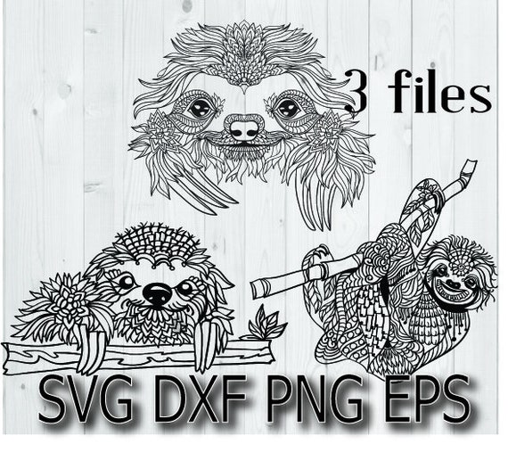 Download Sloth Mandala Svg Etsy
