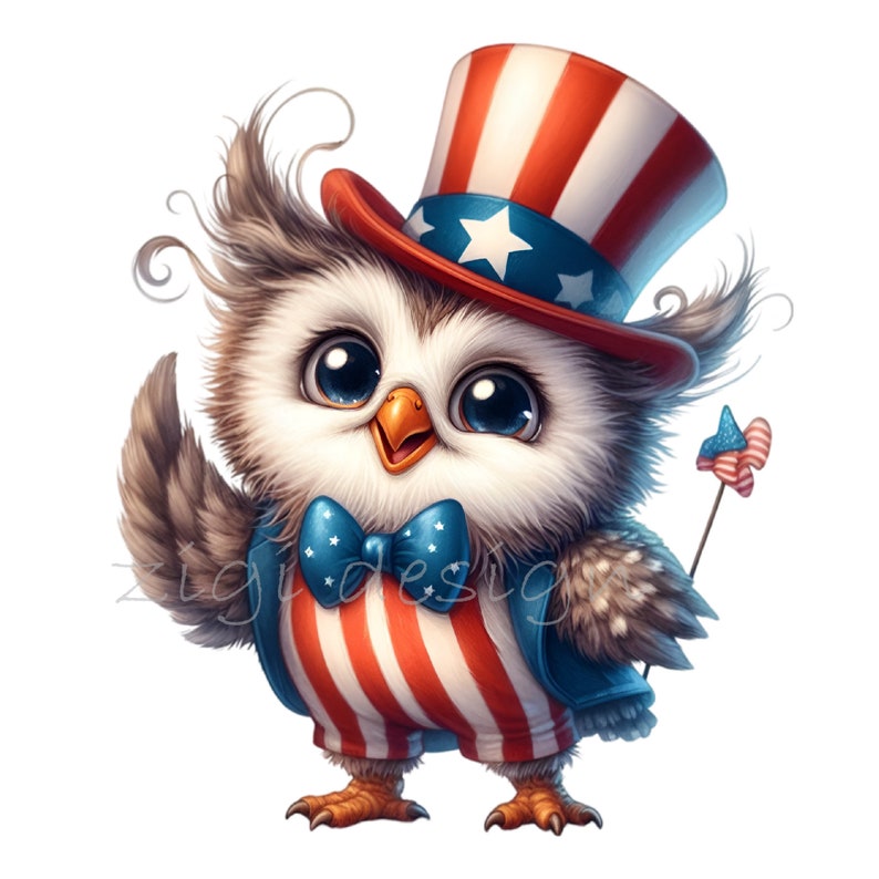 15 PNG Patriotic Owl Sublimation, American Flag Bird Clipart - Etsy