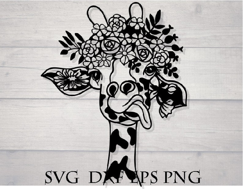 Download Giraffe flower svg flower crown svg animal mandala svg | Etsy