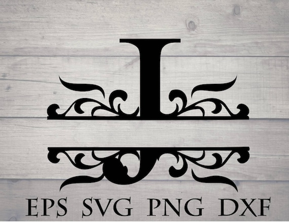 Split Initial Svg Split Letter J Monogram Svg Split Etsy