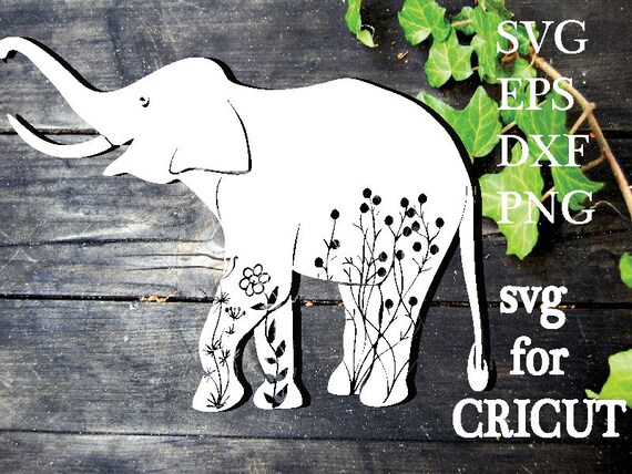 Download Floral Elephant Svg Flowers Animal Svg Png Vector Cut File Etsy
