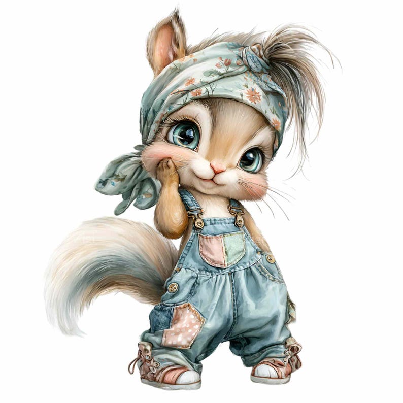 16 PNG Baby Squirrel Clipart – Cute Woodland Animal PNG for Nursery ...