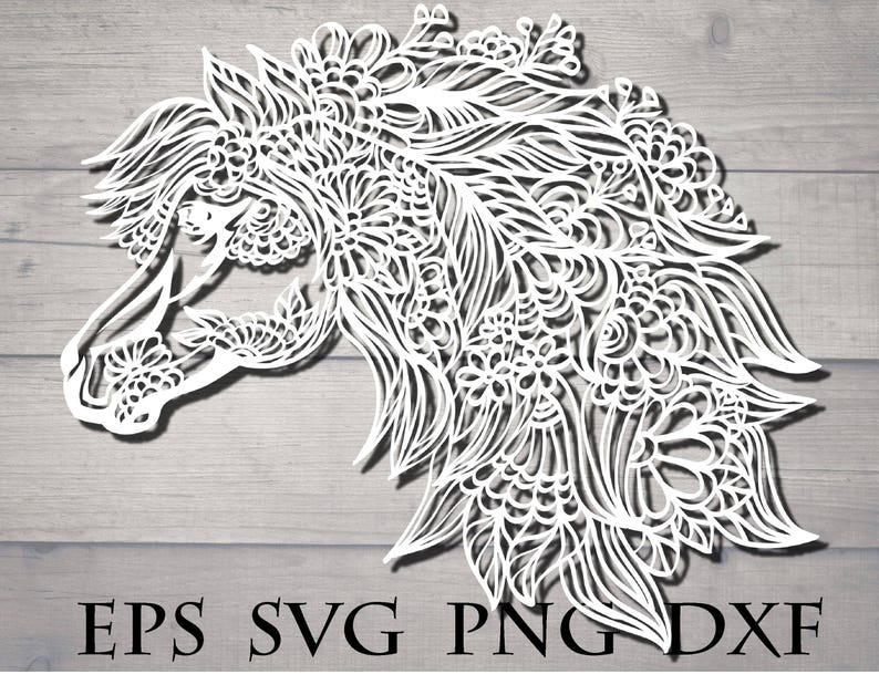 Download Zentangle horse svg animal mandala svg horse head svg | Etsy