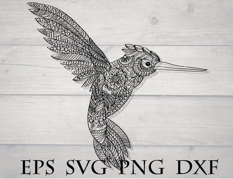 Download Hummingbird archivos svg para cricut mandala svg zentangle ...