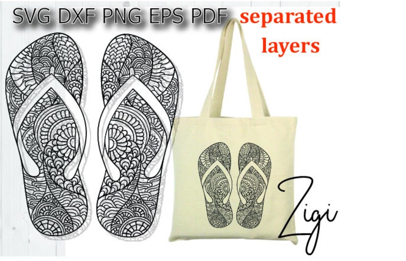 Download Flip flops svg mandala summer svg flip flop mandala tote ...