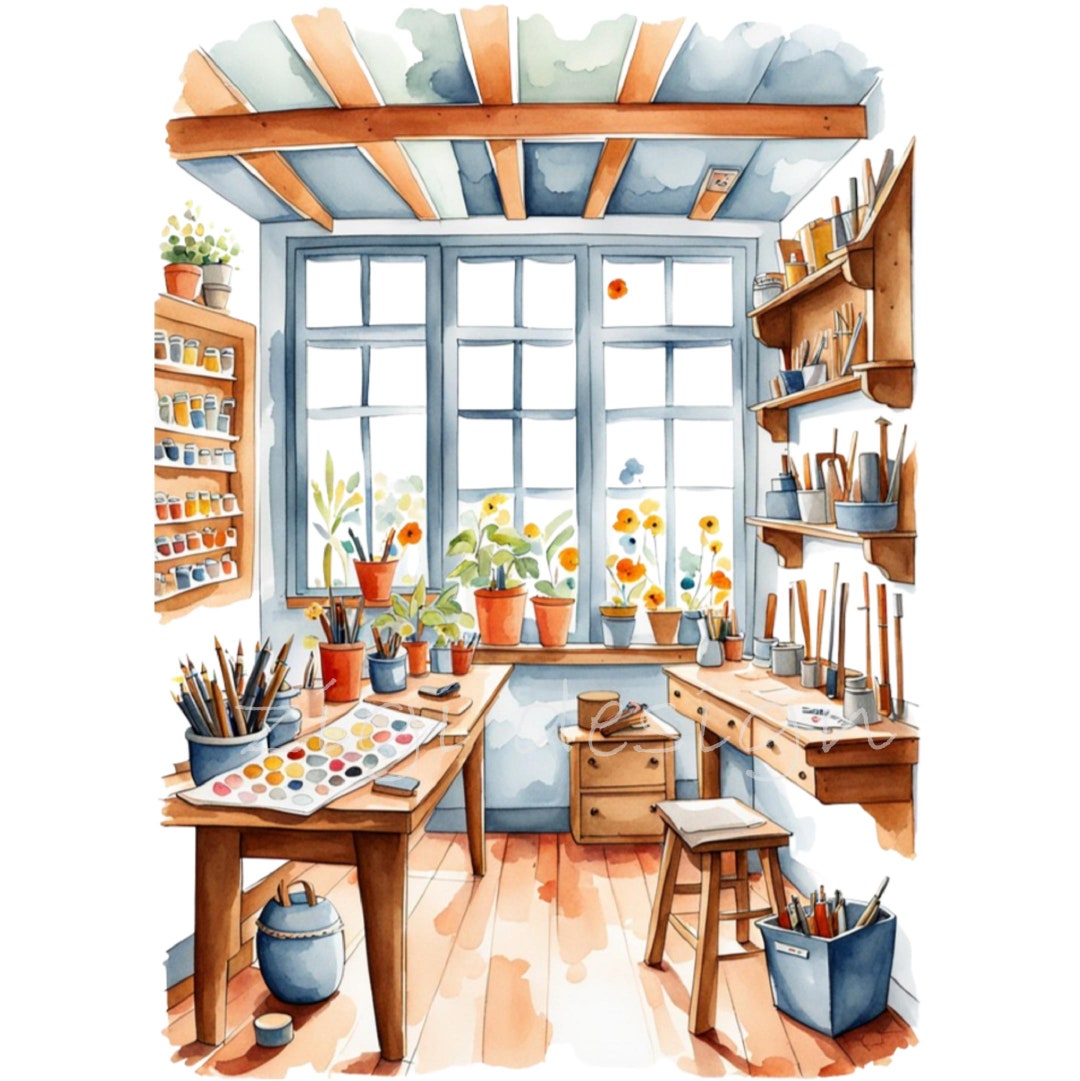 Craft Room Clipart PNG Bundle 16 Card Making 5x7 Inches - Etsy