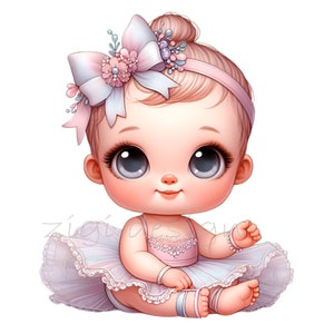 12 Ballerina Png Pink Tutu Girl Clipart Ballet Dancer Nursery Sublimation image 4