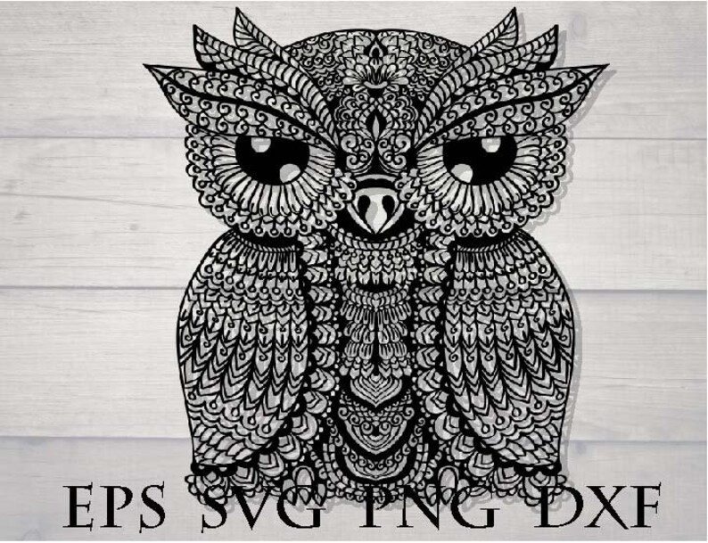 Download Owl Mandala SVG | Etsy
