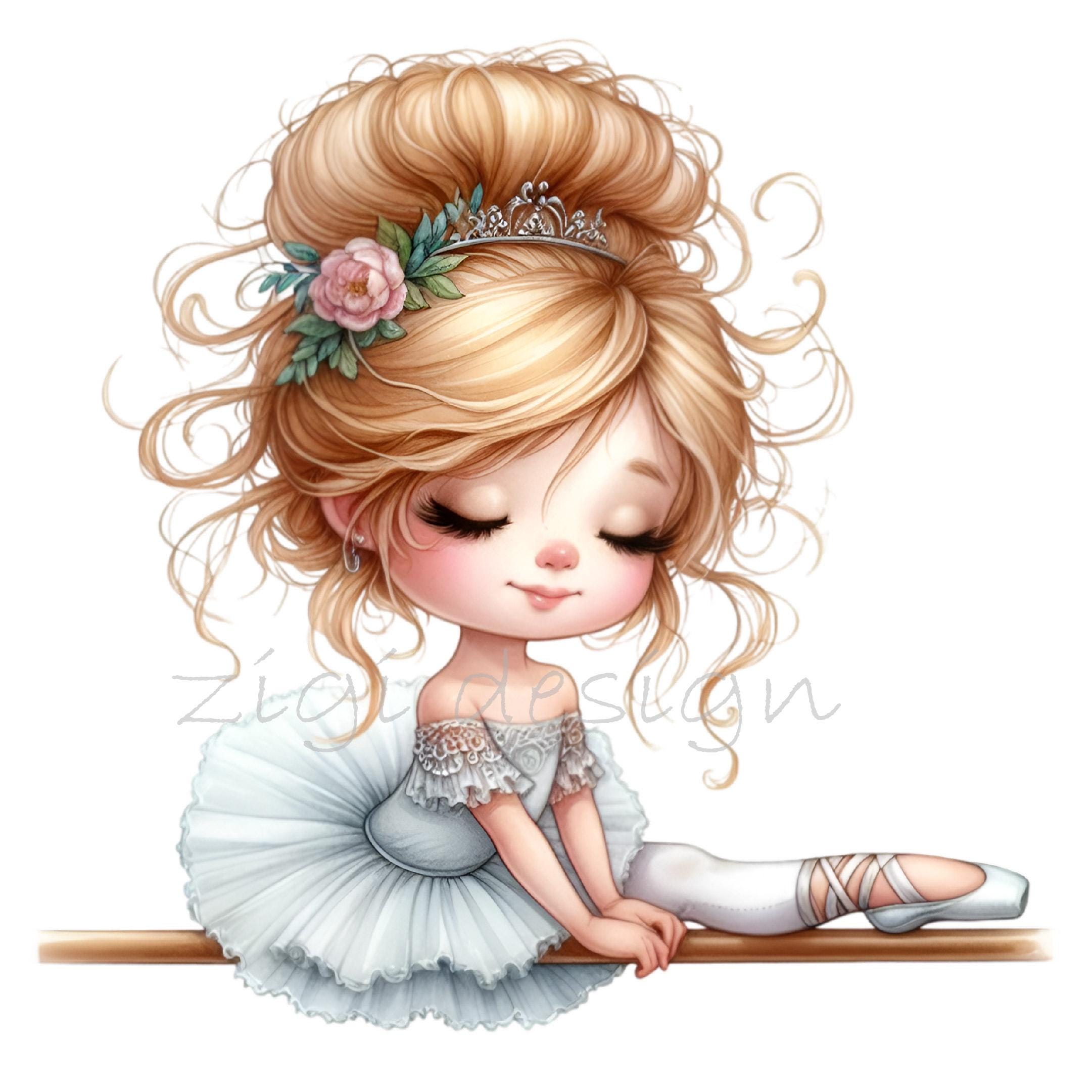 Ballerina Clipart PNG, 15 Girl at Ballet Barre, Pink Tutu Dance ...