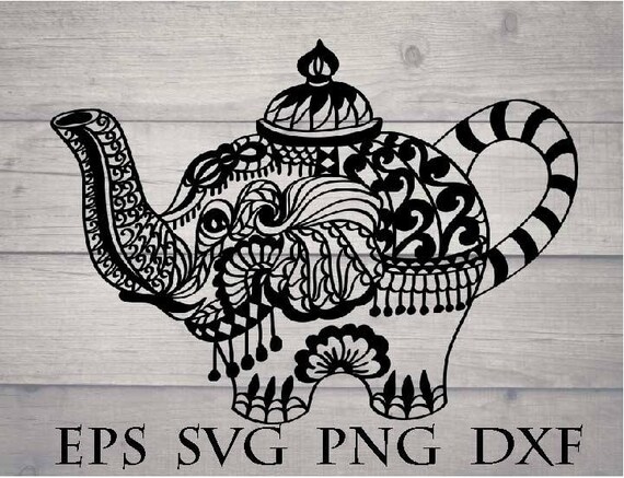 Download Teapot Mandala Svg Zentangle Kitchen Coffee Kettle Etsy