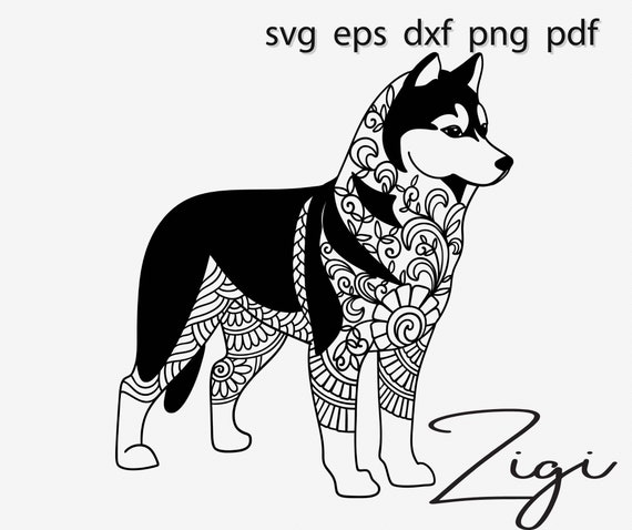 Download Husky Mandala Svg Dog Mom Dad Shirt Lover Gift Mandala Etsy