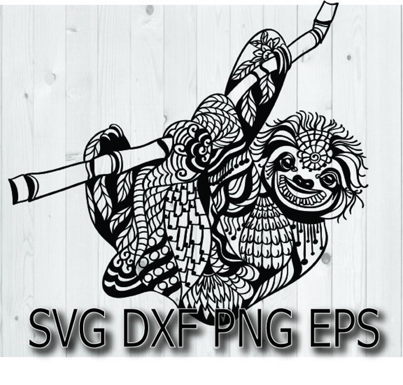 Download Mandala sloth svg animal zentangle svg | Etsy