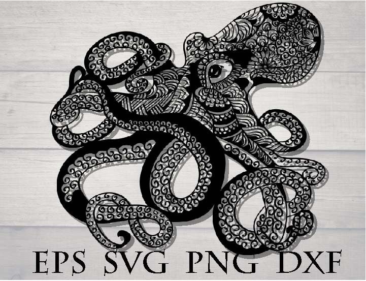 Download Octopus zentangle svg file / animal mandala svg / mandala