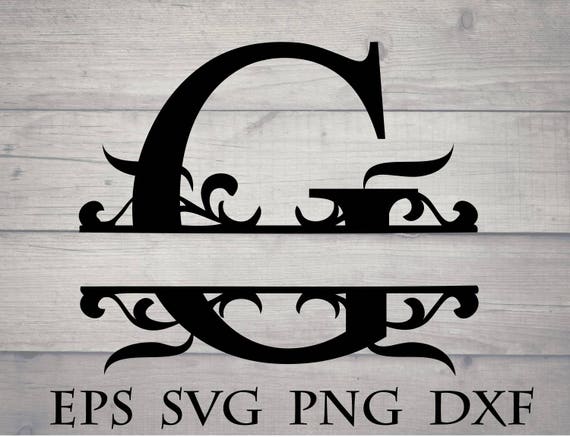 Download Split Initial Svg Split Letter G Monogram Svg Split Etsy