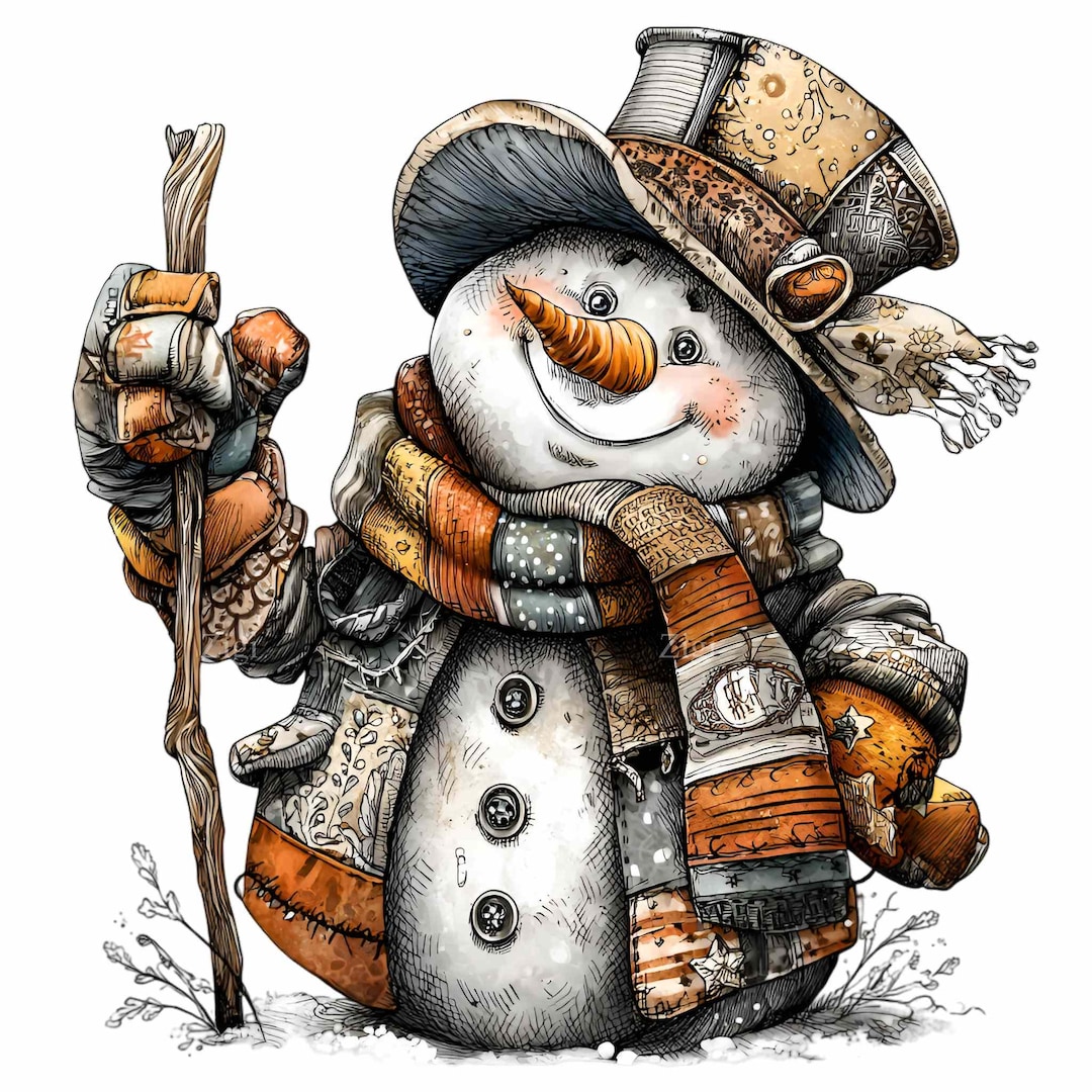 14 PNG Rustic Winter – Snowman PNG Clipart for Holiday Crafts, Farmhouse  Christmas Prints, Funny Decor, Scrapbooking and Card Making - Etsy Israel, image size:1080x1080