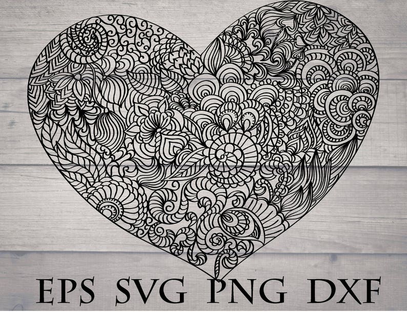 Heart svg mandala svg valentine svg intricate svg cricut ...