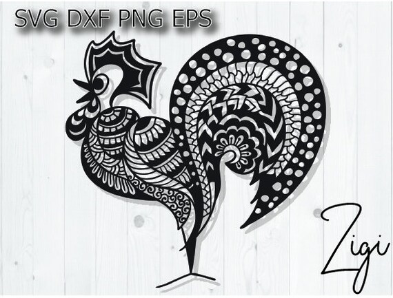 Download Rooster Mandala Svg Etsy