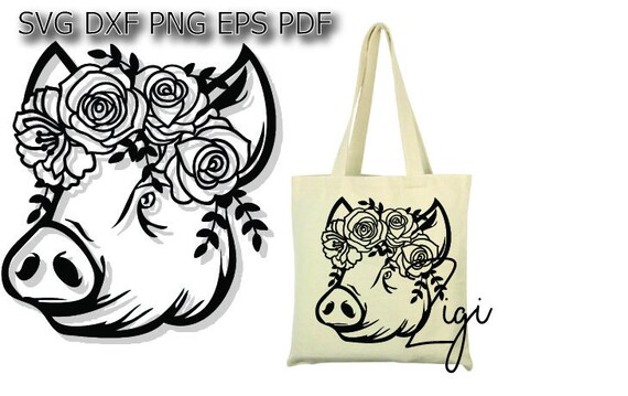 Download Floral Pig Svg Pig Flower Crown Svg Pig Farm Mom Shirt Svg Etsy