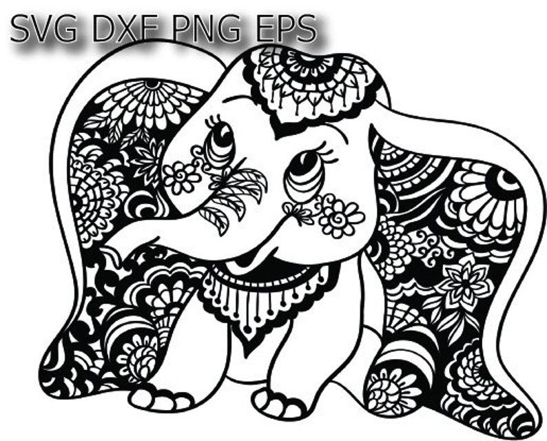 Download Elephant svg Baby elephant svg cute elephant svg mandala ...