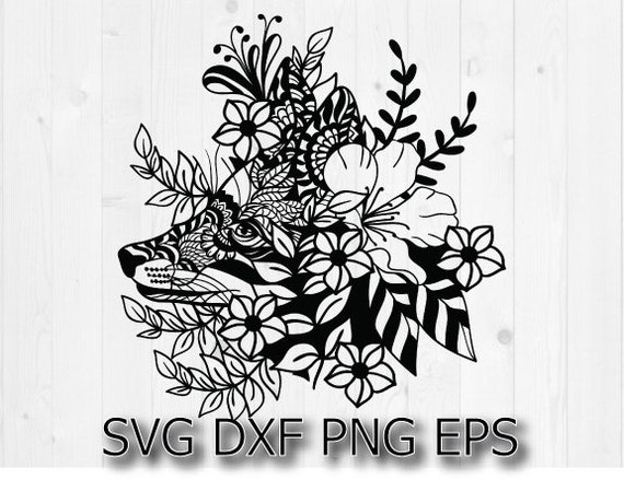 Download Floral Fox Svg Fox Mandala Svg Fox Girl Svg Flower Fox Etsy