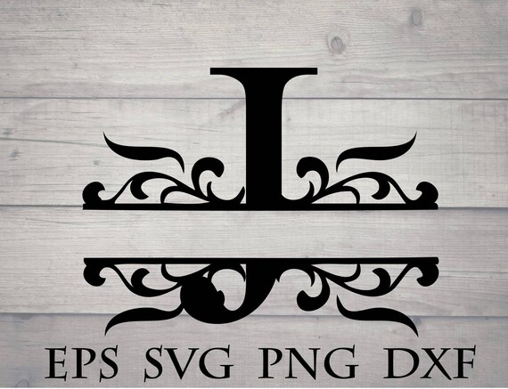 Download Split initial svg split letter J monogram svg split | Etsy