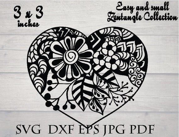 Download Spring Heart Svg Tshirt Floral Lace Spring Zentangle Lover Etsy