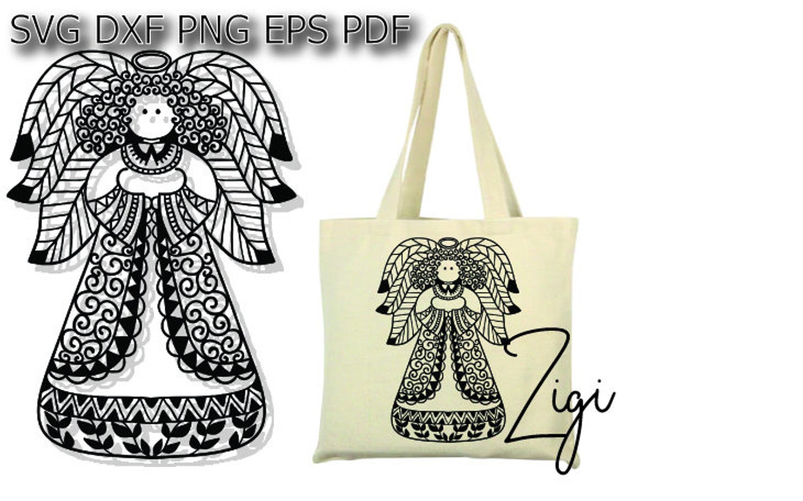 Angel svg heaven svg Christmas angel svg mandala svg | Etsy Angel svg heaven svg Christmas angel svg mandala svg | Etsy