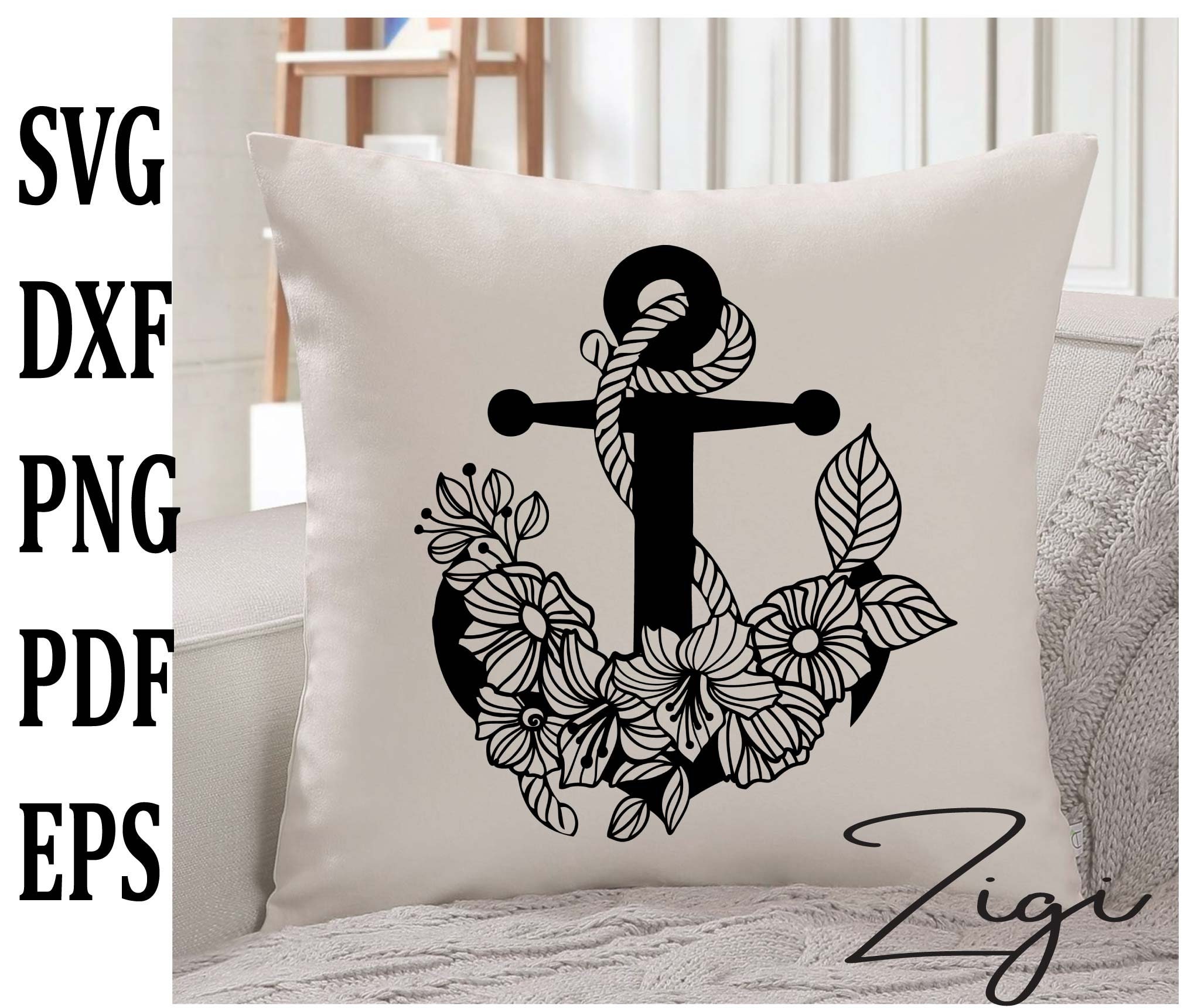 Download Floral anchor svg wedding anchor svg anchor shirt svg dxf ...