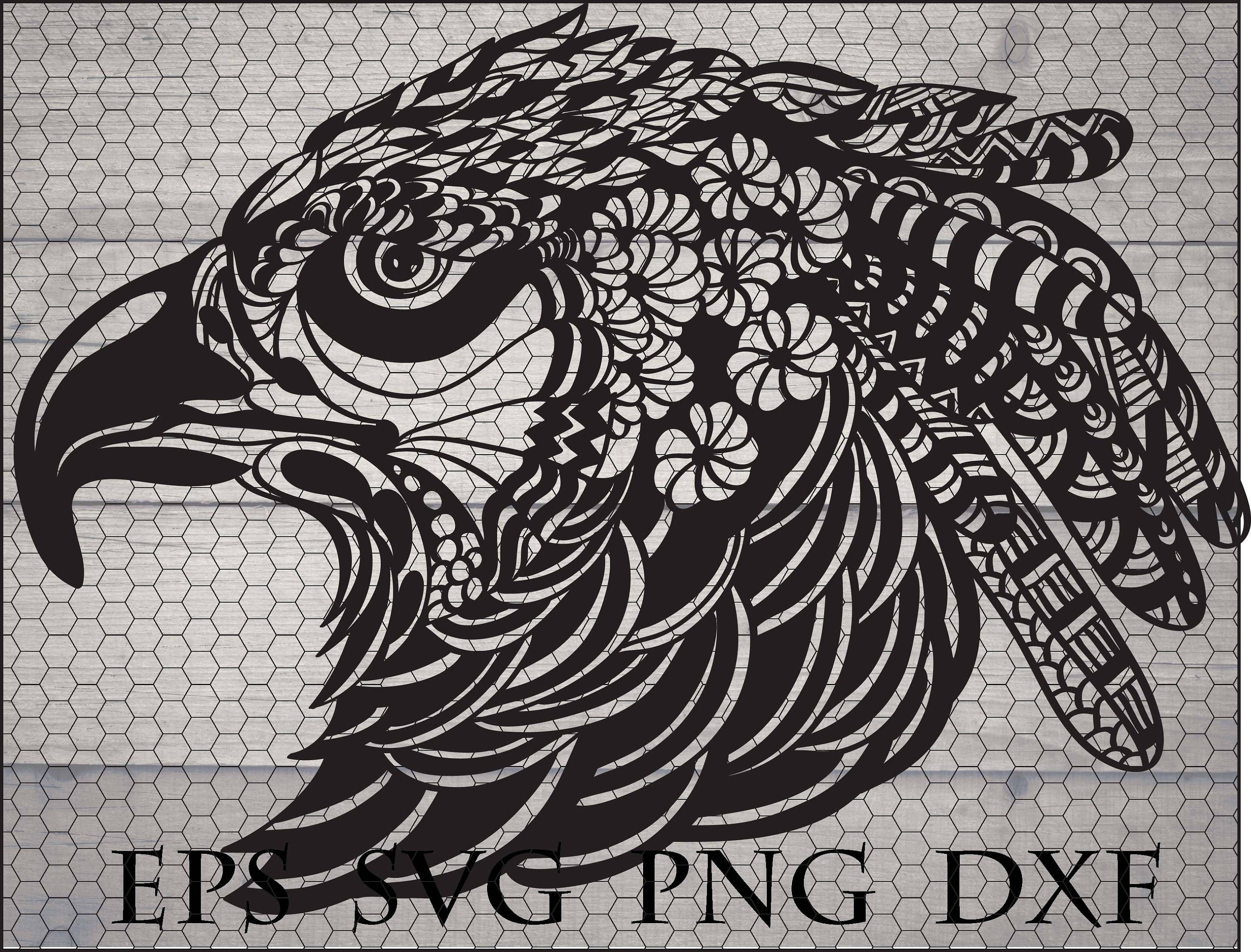 Download Zentangle eagle svg | Etsy