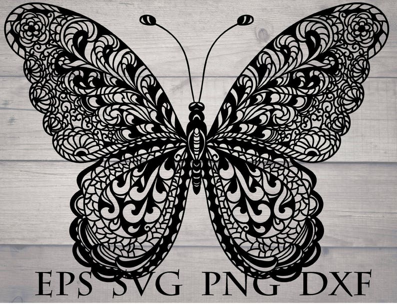 Download Mandala butterfly svg zentangle | Etsy