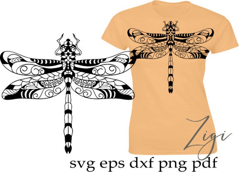 Download Dragonfly Svg Dragonfly Clipart Butterfly Mandala Etsy