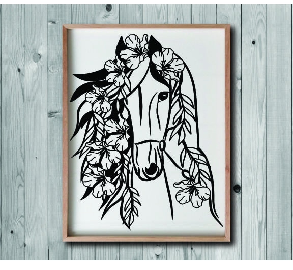 Free Free 224 Floral Horse Svg SVG PNG EPS DXF File