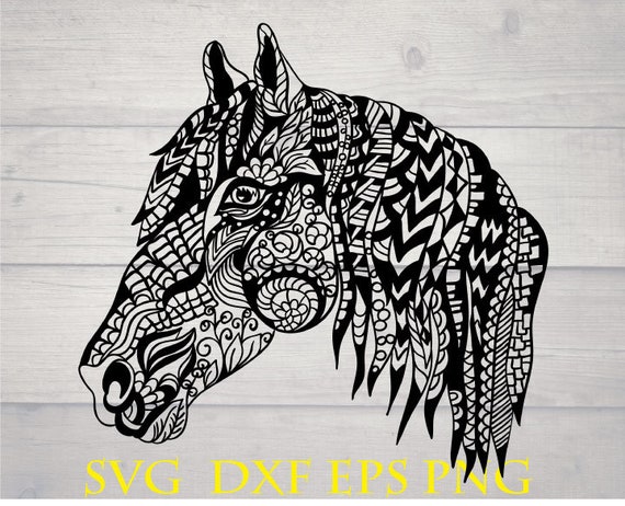 Download Horse svg mandala horse svg horse zentangle svg | Etsy