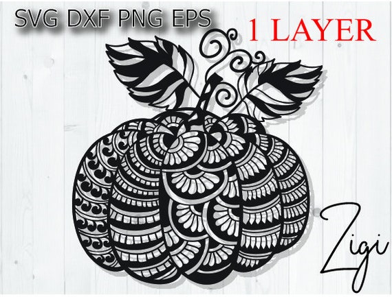 Pumpkin Mandala Svg Swirly Pumpkin Svg Pumpkin Outline Svg Etsy