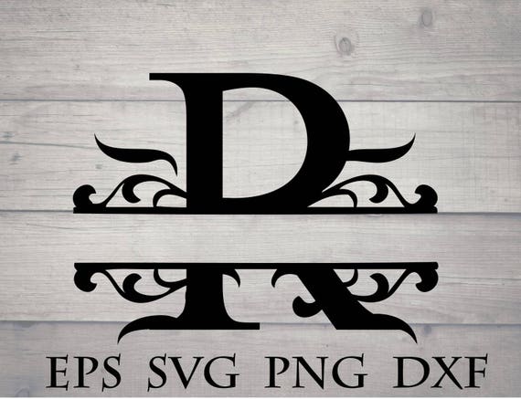 Download Split initial svg split letter R monogram svg split | Etsy
