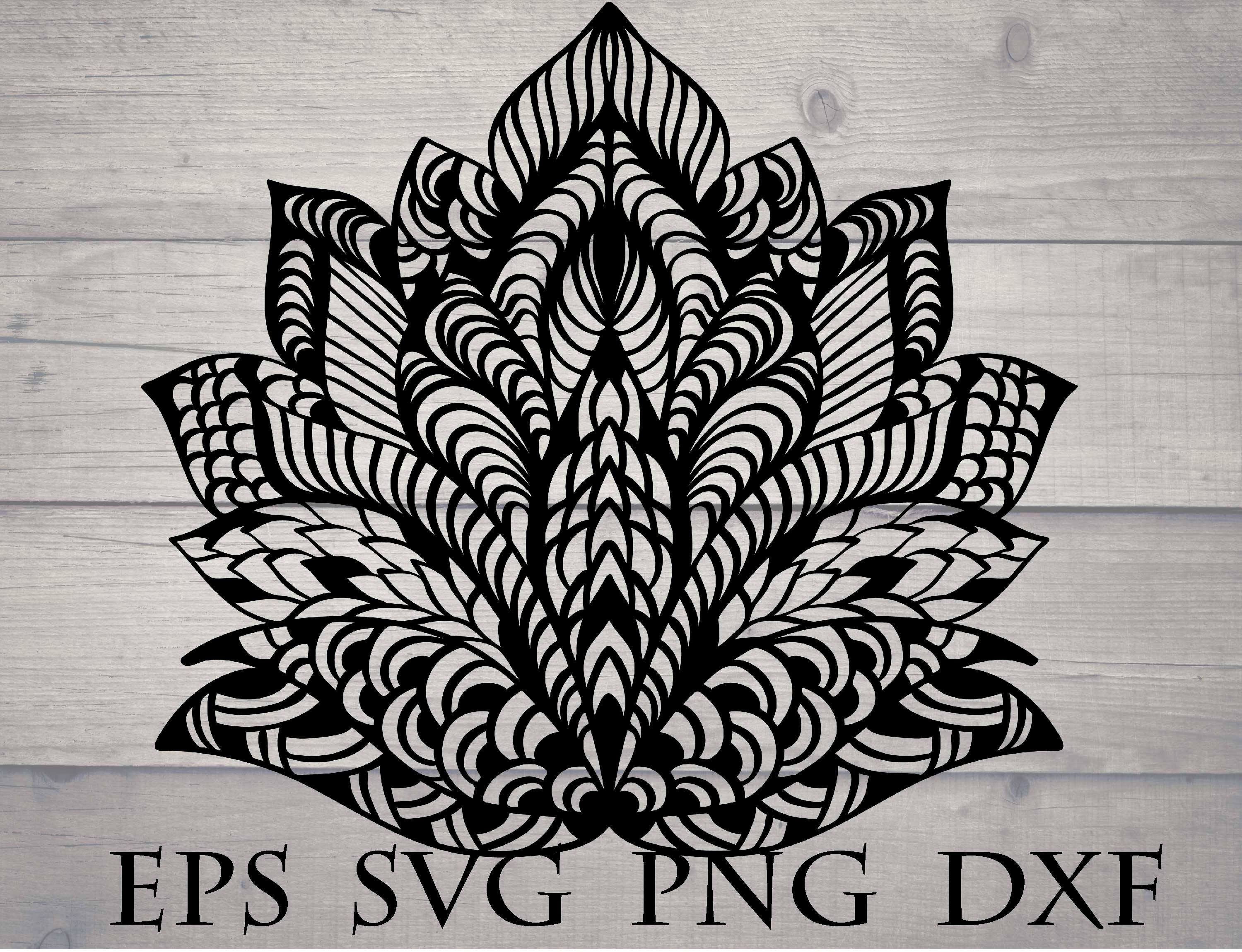Download Mandala Lotus Flower Svg For Cricut - Layered SVG Cut File