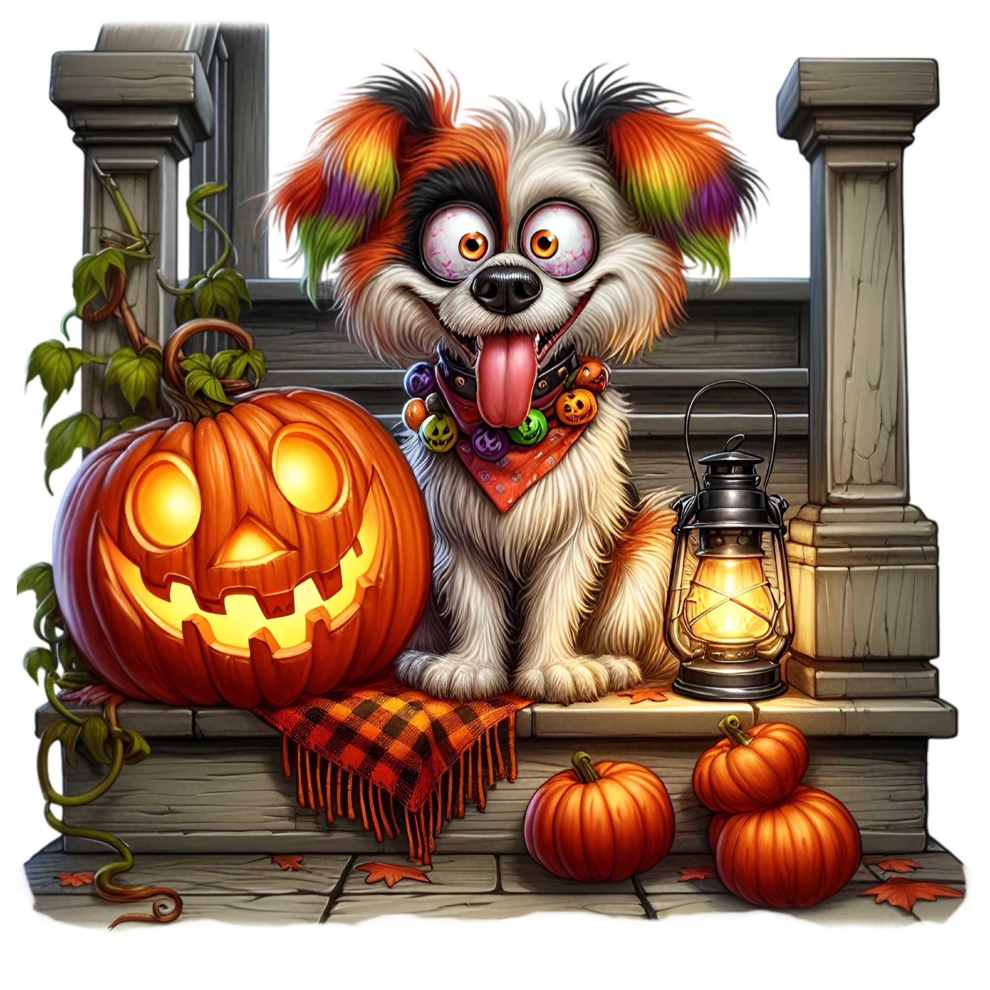 15 PNG Halloween Witch Dog Scruffy Puppy Pumpkin Clipart, Spooky Autumn ...