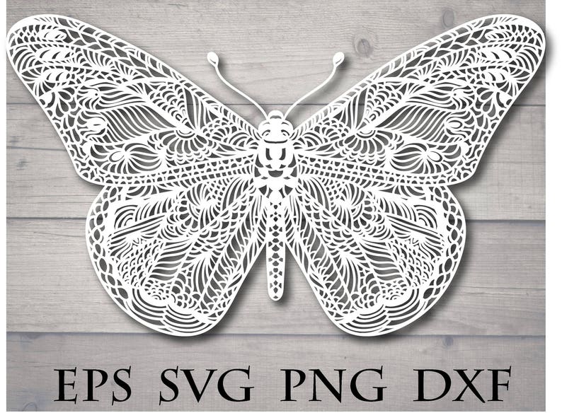 Mandala butterfly svg cut files vector intricate svg | Etsy