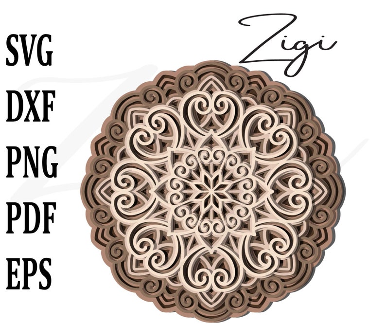 Download 3d floral mandala svg flower mandala svg dxf | Etsy