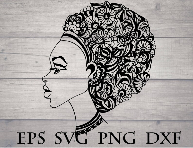 Download Woman mandala svg afro lady svg african american svg | Etsy