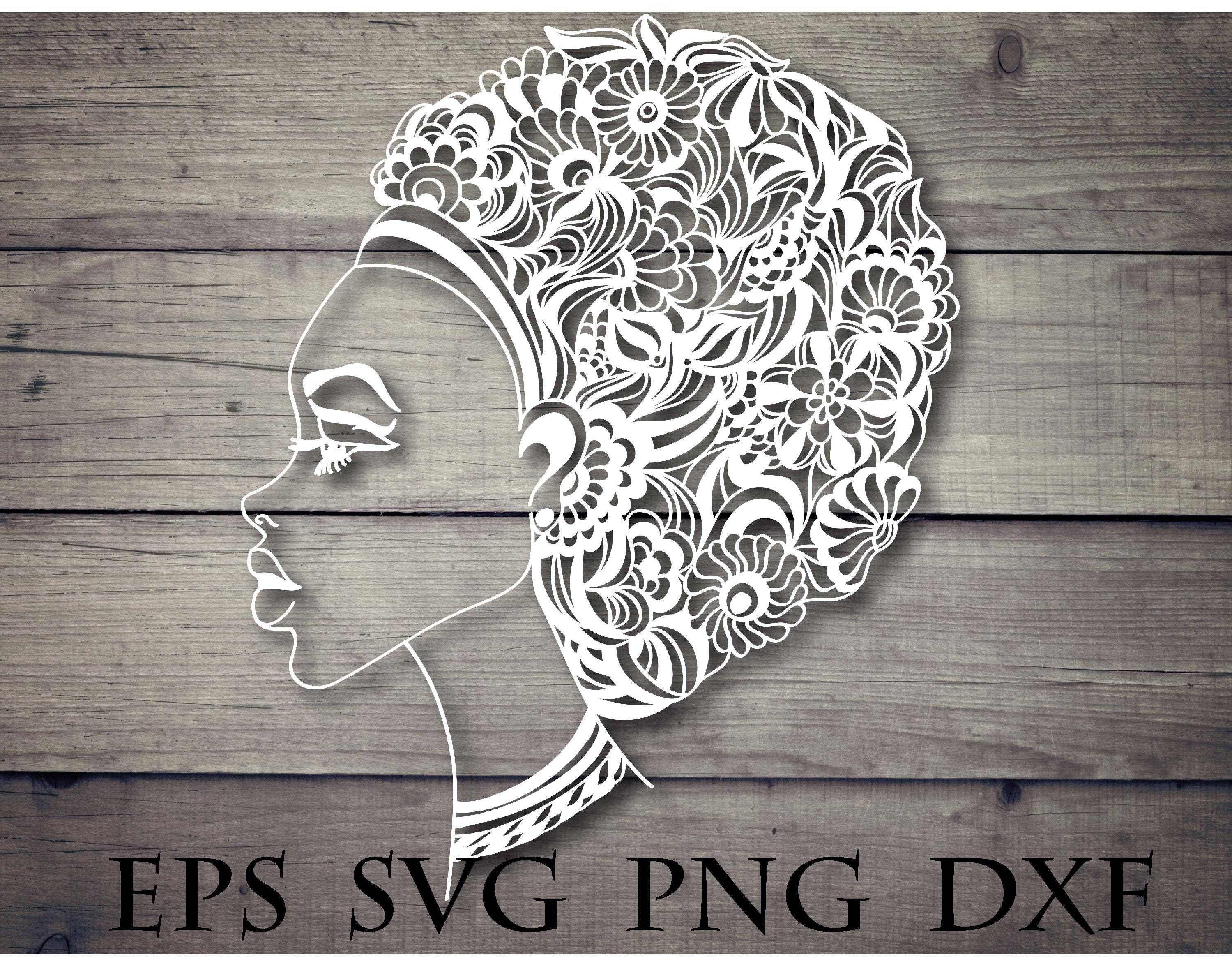 Download Woman mandala svg afro lady svg african american svg | Etsy