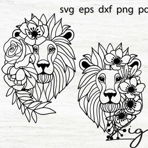 Download Boho Lion Head Svg Mandala Lion Svg Birthday Shirt Lover Gift Etsy