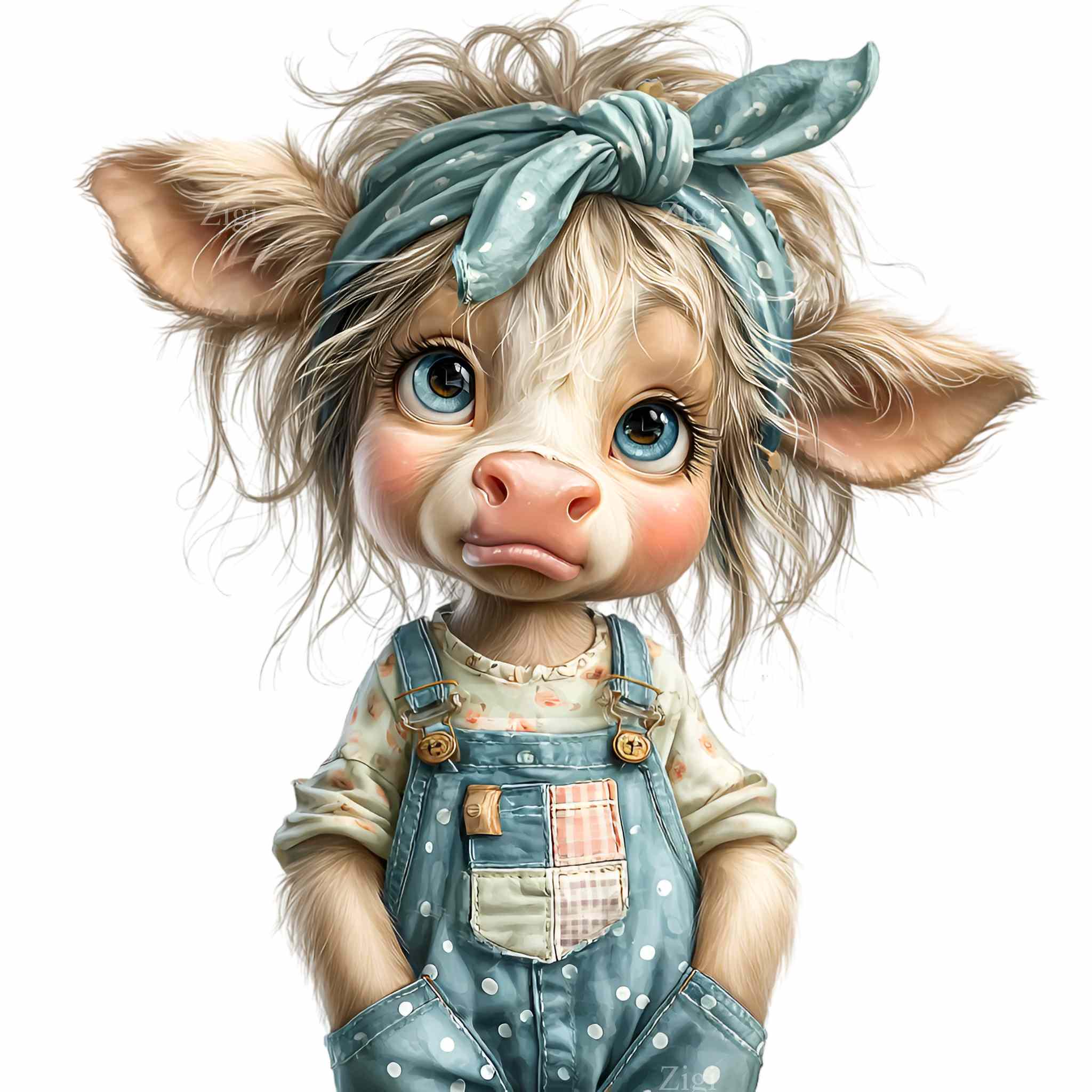 16 PNG Cute Baby Cow Clipart – Farm Animal PNG for Nursery Decor, Baby ...