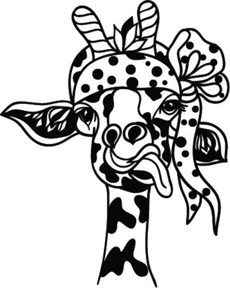Download Bandana animals svg cute giraffe red bandana cut file eps dxf | Etsy