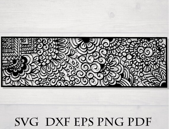 Download Mandala Stencil Svg Bookmark Zentangle Svg Mandala Flowers Etsy