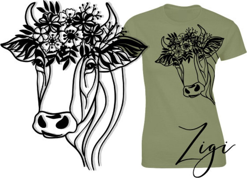 Free Free 262 Cow With Flower Crown Svg Free SVG PNG EPS DXF File